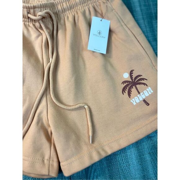 Volcom Shorts Just Chill Shorts With Pockets Women’s Size XS Peach - Picture 6 of 8